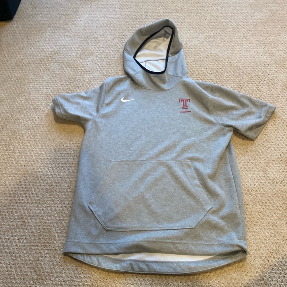Temple Owls Nike Tech Fleece short sleeve hoodie size M